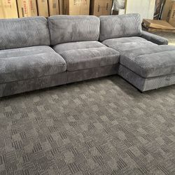 Modular Comfy Grey Sectional Couch 