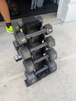 Dumbbells with stand