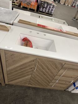 42” inch brown porcelain vanity