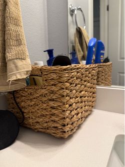 Decorative Woven Storage Basket Organizer