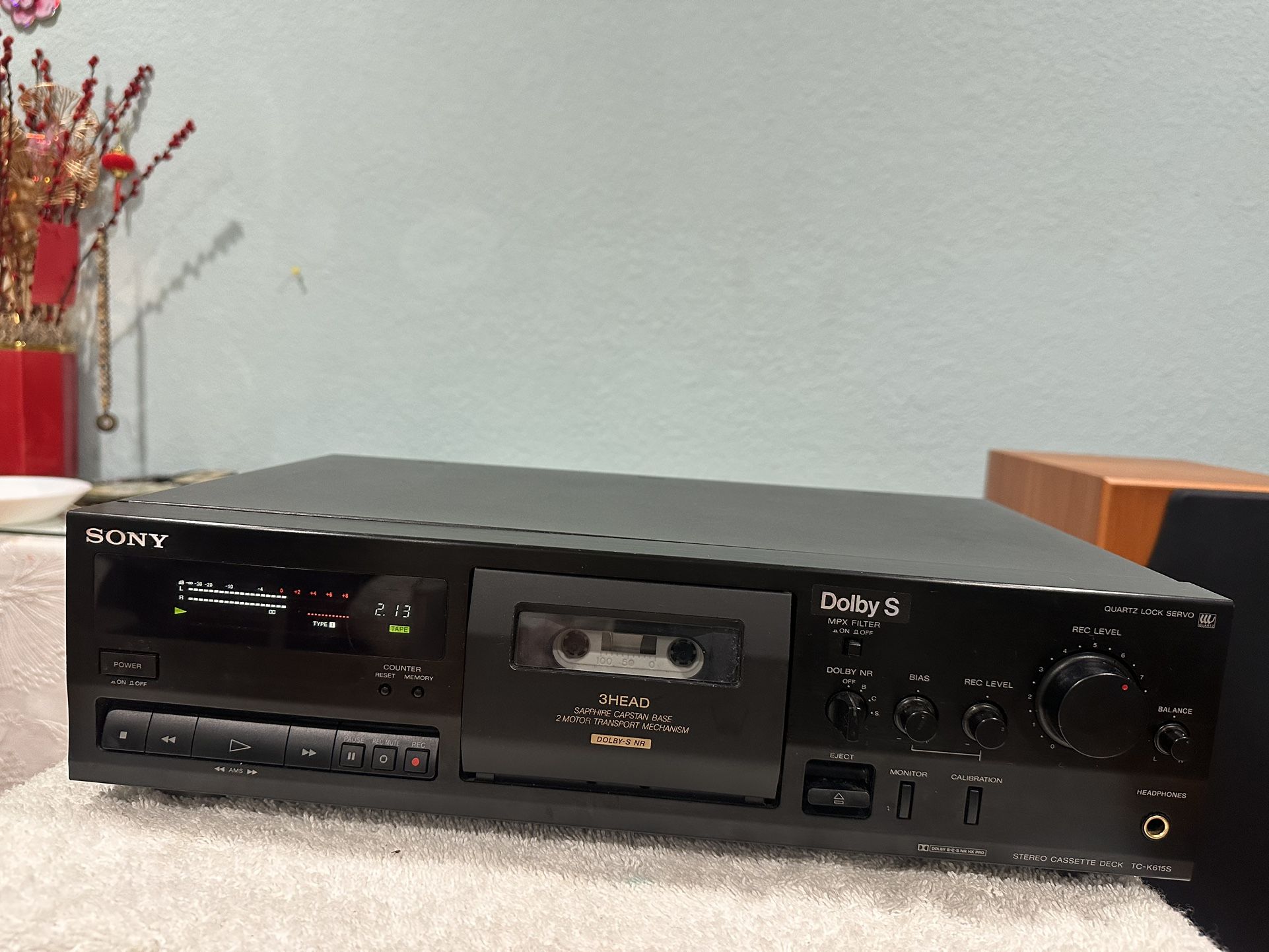 Sony TC-K615S 3 HEAD Stereo Cassette Deck DOBLY NR B-C-S. MADE IN JAPAN