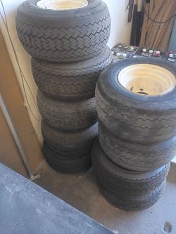 Used golf cart tires on rim