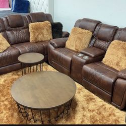 COMFY NEW SANTIAGO RECLINING SOFA AND LOVESEAT SET ON SALE ONLY $1299. IN STOCK SAME DAY DELIVERY 🚚  EASY FINANCING 
