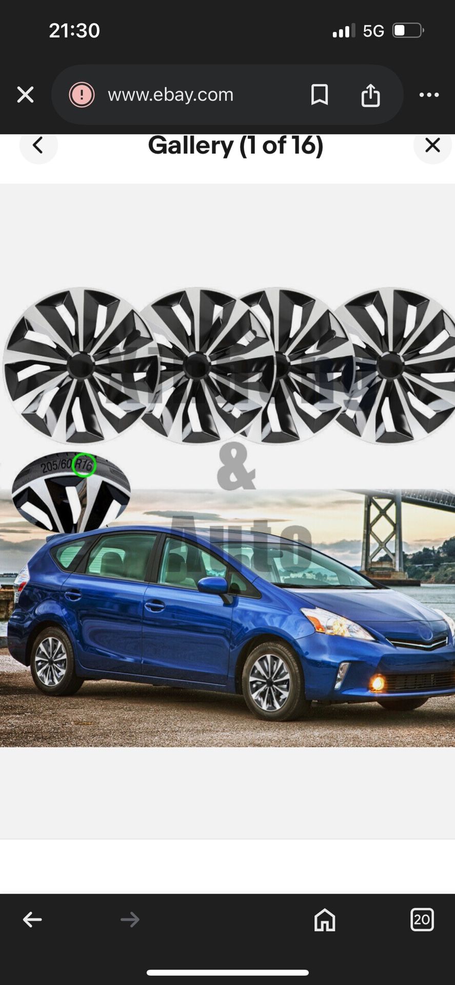 Cover Rimes Toyota Prius V