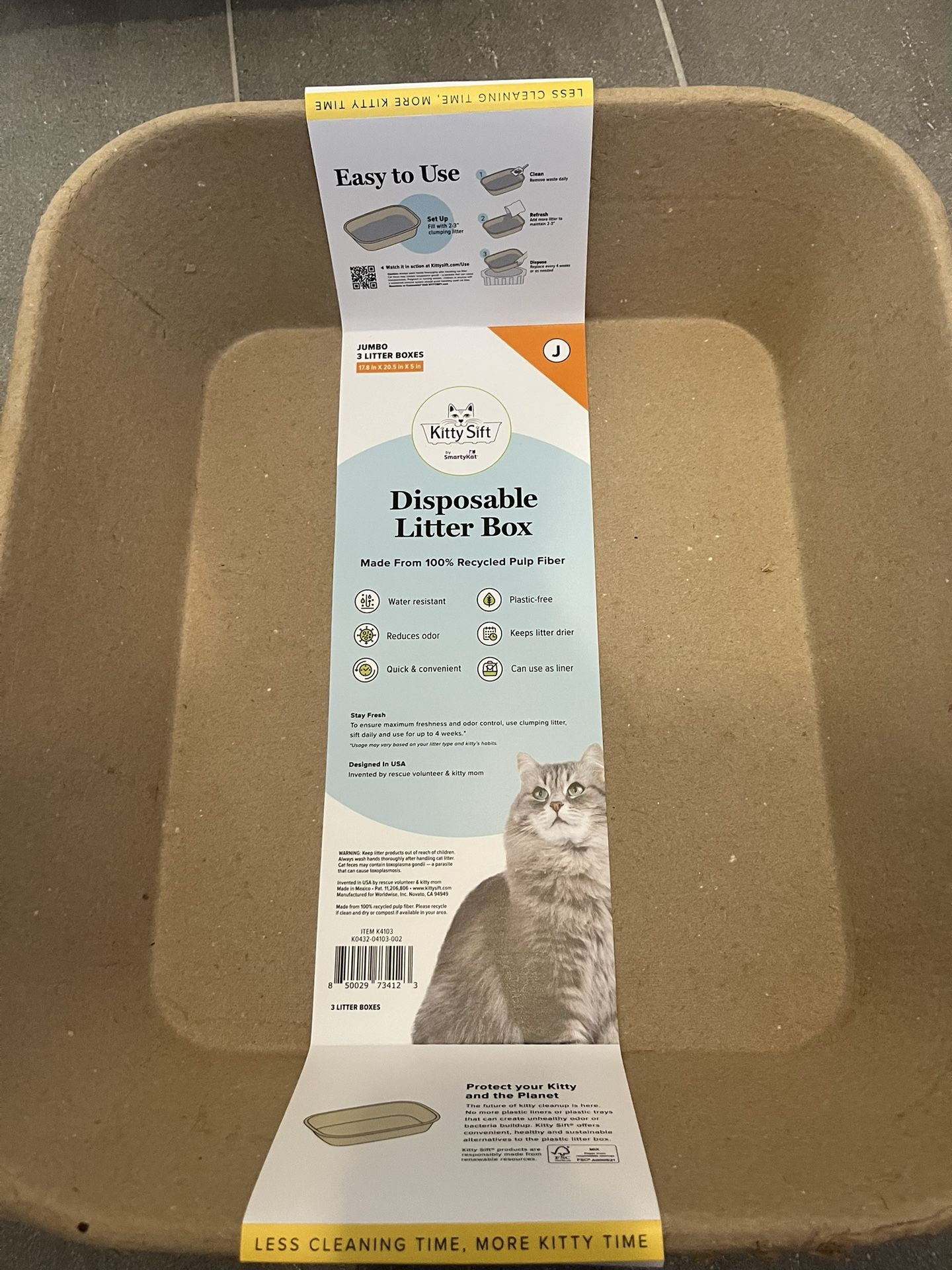 Disposable Litter Box Kitty Sift (3 Pack)
