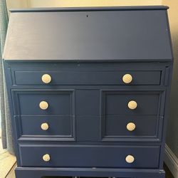 Solid Antique Wood Secretary Desk