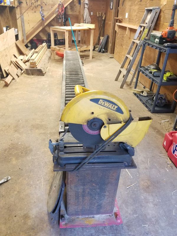 Dewalt metal chop saw and roller table fab for Sale in Stevenson, WA