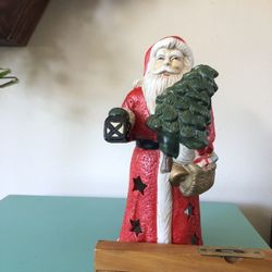 Bisque Porcelain Santa Votive Holder