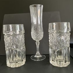 lot of 3 Crystal Stemware/glassware.
