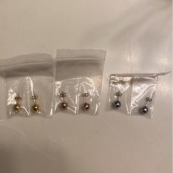 authentic gold,rosegold,silver  earrings 