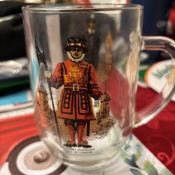London Policeman/Yeoman Warner Glass Coffee Mug