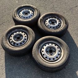 4 X 175/70r13 4x100 4x3.94 Stock Civic Miata Xb Xa Civic Fit Wheels Rims Good Treads Tires!!
