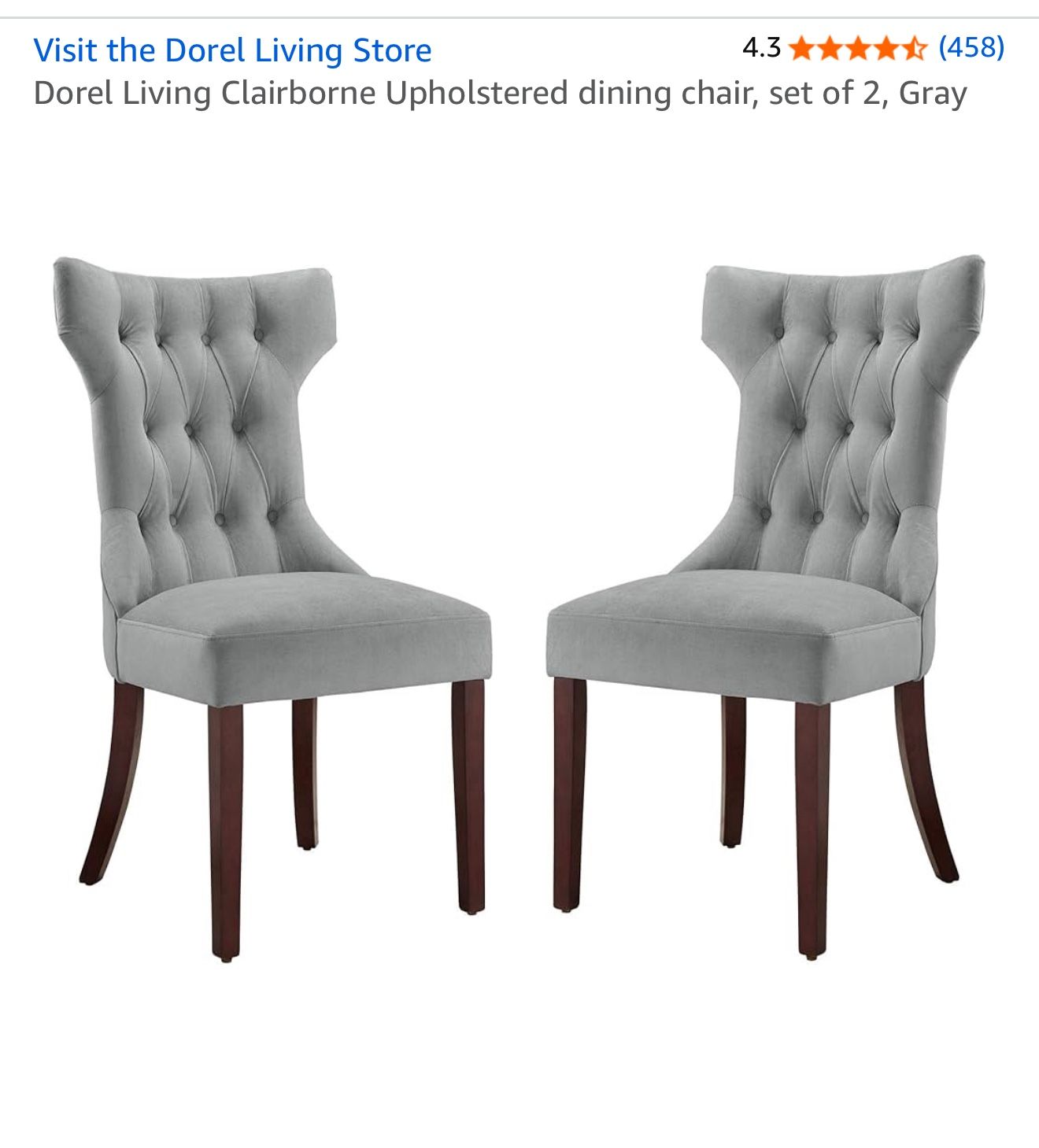 2 Gray Dining Chairs