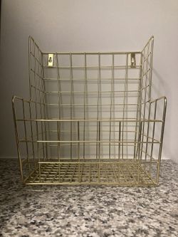 WALL MOUNTABLE MULTIFUNCTIONAL ORGANIZER (METAL WIRE/GOLD) 📋