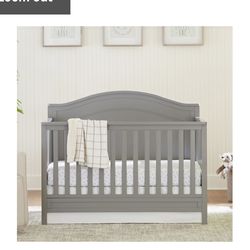 Baby Crib Grey