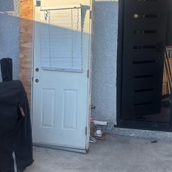 32x80 LH Framed Metal Door Window