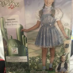 Dorothy Child Costume New Size Medium 8-10
