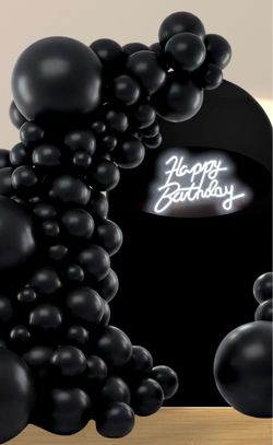 Birthday Party Decor - All Black