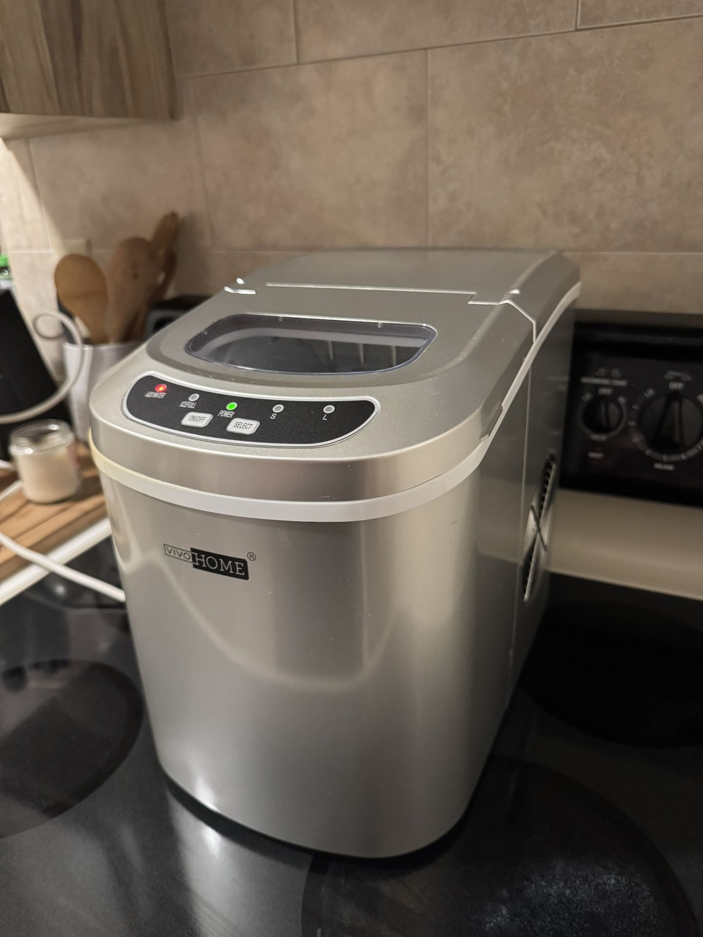 VIVOHOME Silver Ice Maker