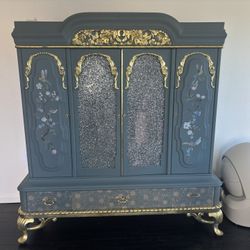 Antique Hand Painted French Dresser