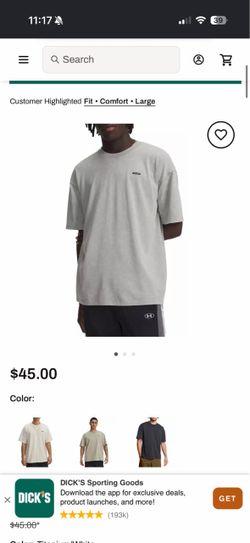 Under Armour Men's Heavyweight Oversized Logo Wash T-Shirt