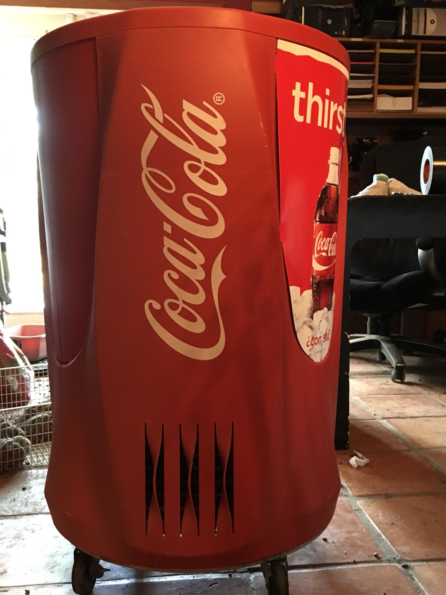 Refrigerated Coca-Cola cooler