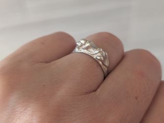 Vintage Sterling Silver Kama Sutra Ring