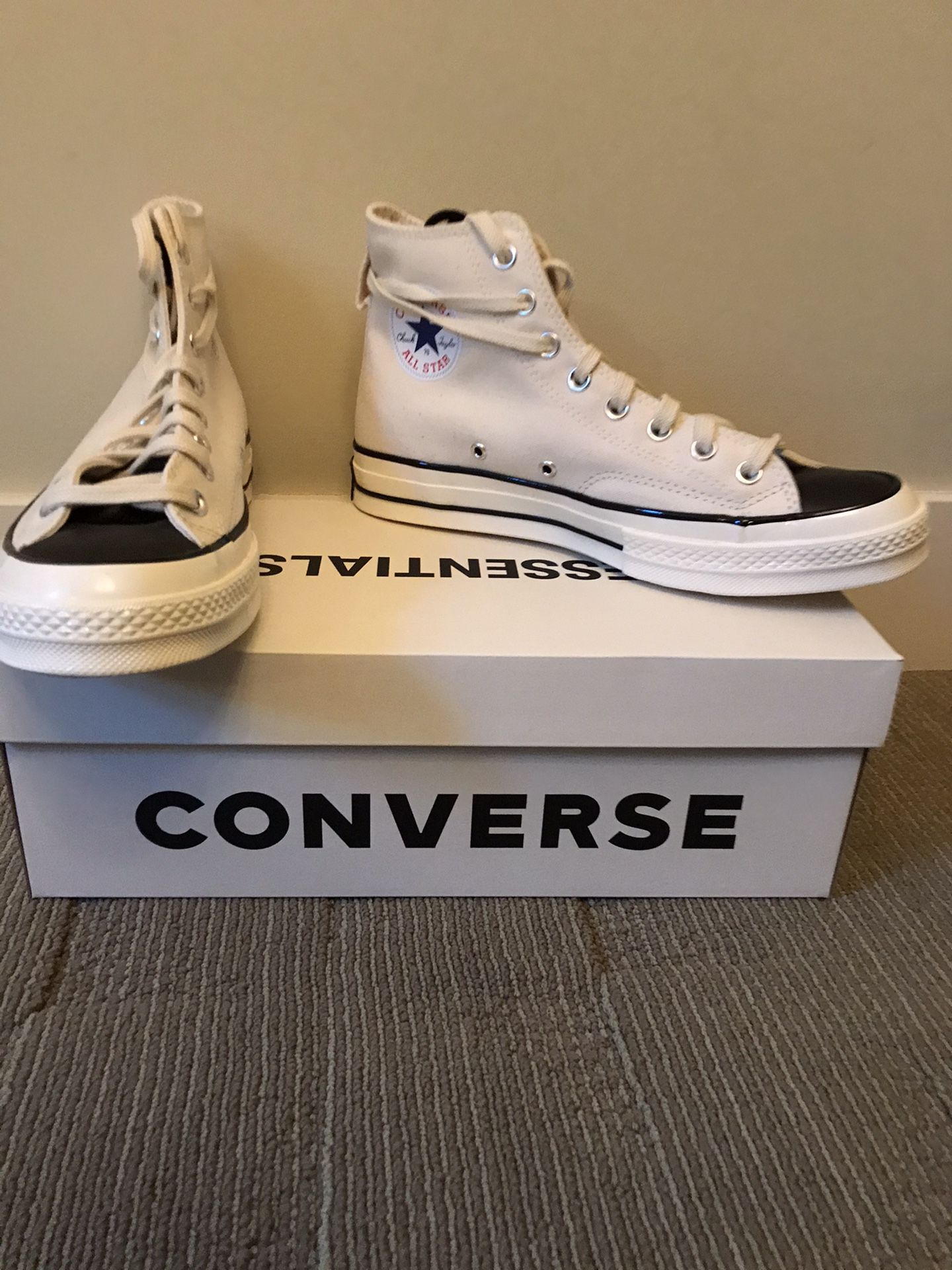 Fear of god x converse chuck Taylor 70 white size 9