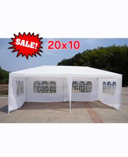 10x20 canopy tent sidewalks included
