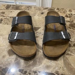 New Birkenstock Arizona Soft Footbed Slide Sandal Men 9-9.5 / 42  EU Black