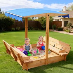 Outdoor kids sandbox