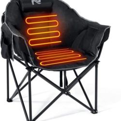 Heated Camping Chair, Oversized Heated Folding Outdoor Chair