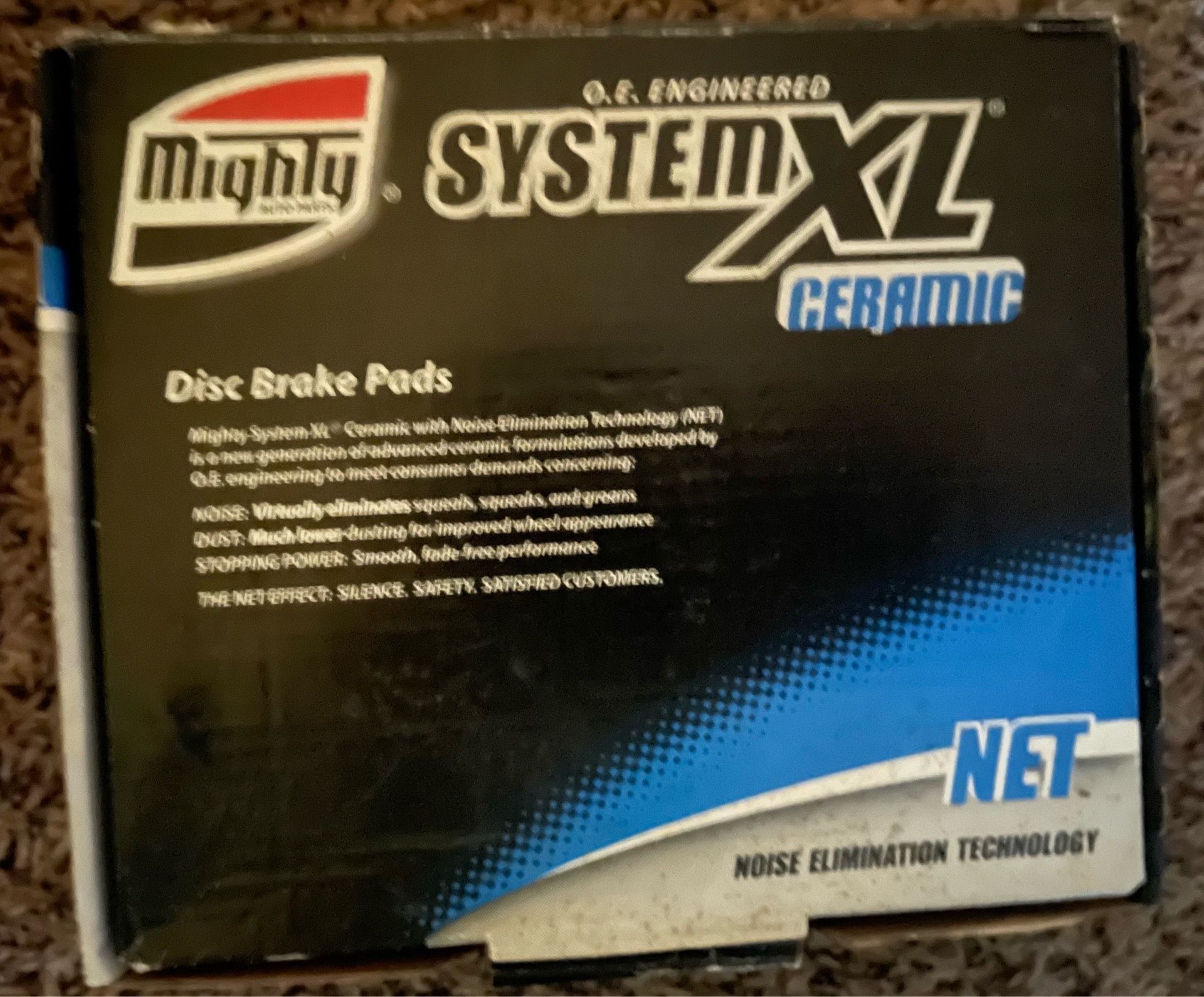 New MIGHTY AUTO PARTS SYSTEM XL CERAMIC DISC BRAKE PADS MODEL # XL430C