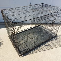 Very Large Metal Folding Dog Animal Cage Crate 