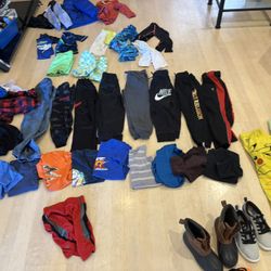 Boy Clothes Size 4/5 And Shoes 