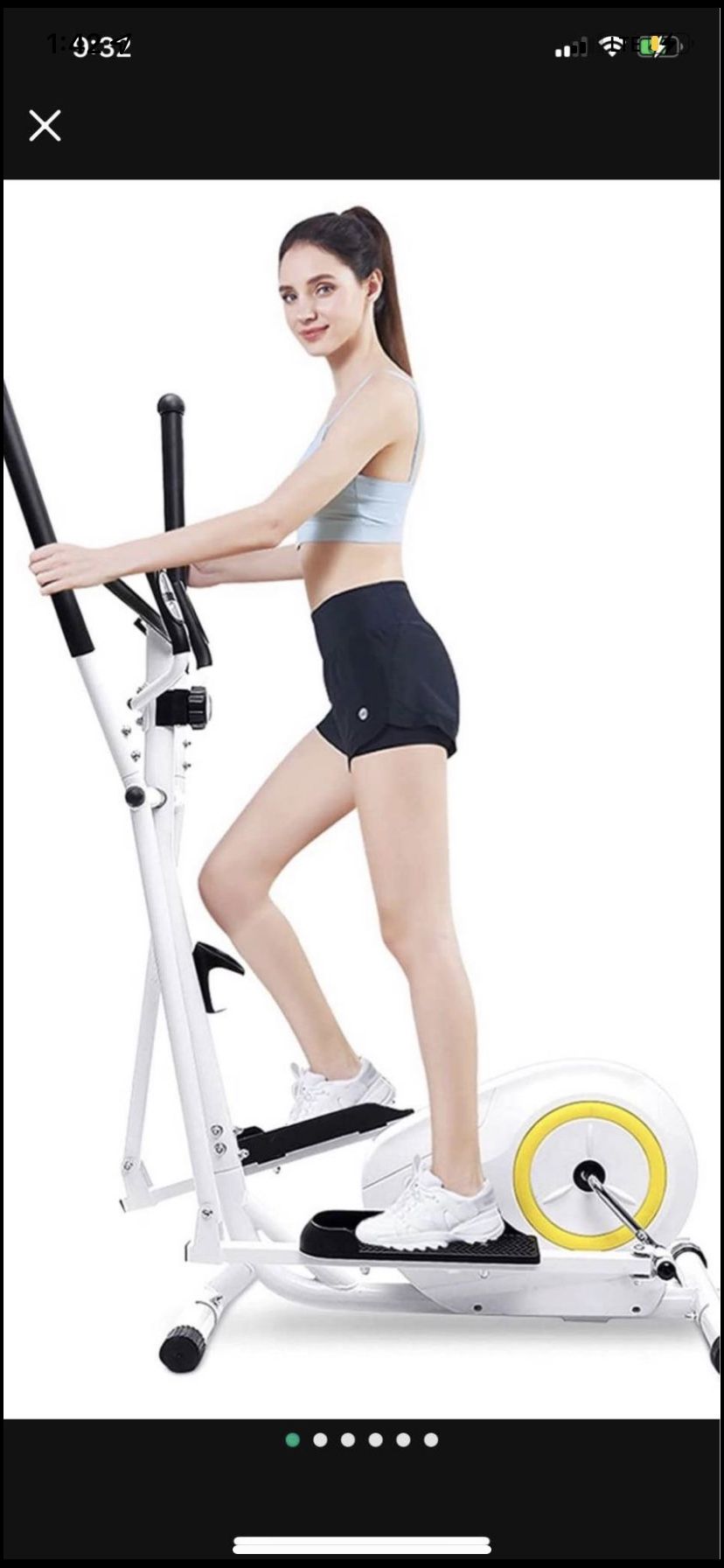 Doufit Elliptical Machine for Home Use, Eliptical Exercise Machine for Indoor Fitness Gym Workout, A