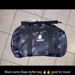 Bape Black Camo Duffle Bag 
