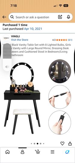 $100 vanity black