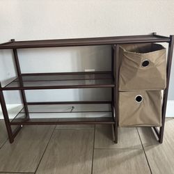 Shoe rack w/ storage cubes