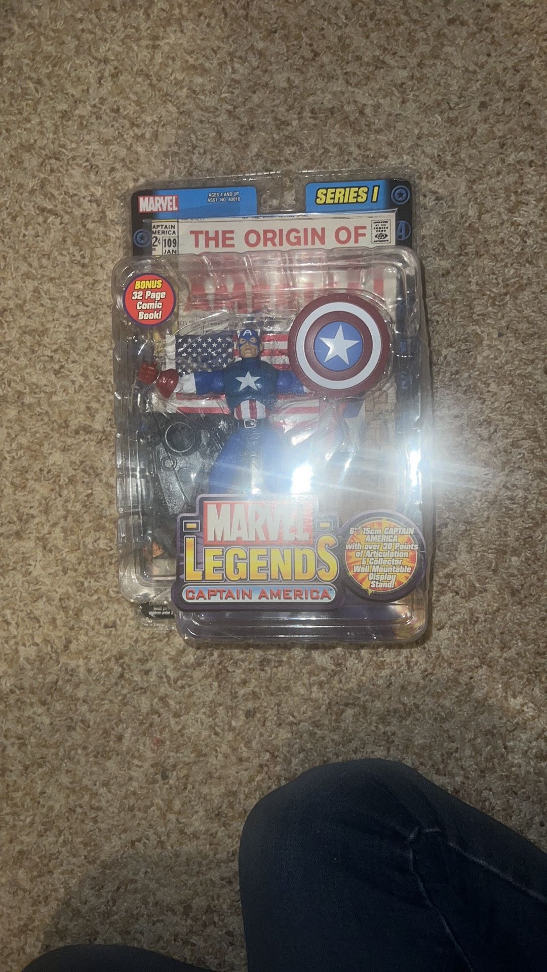 Marvel Legends Series 1 CAPTAIN AMERICA 2002 Action Figure 6" by Toy Biz NEW