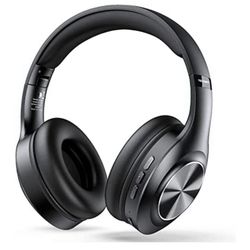 Bluetooth Headphones Over-Ear, Bass Enhancement 3 EQ Modes Foldable Wireless Headphones with Soft Memory Foam Earpads and Microphone, 55H Playtime Hea