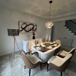 Dining Table Set Gold