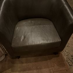 It’s in good condition, grey couch