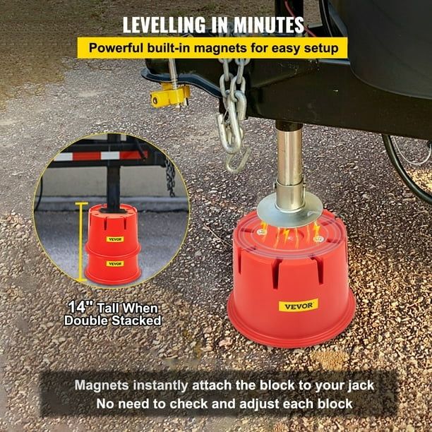 NEW vevor trailer jack block trailer stabilizer 2pc rv block with epv cushion