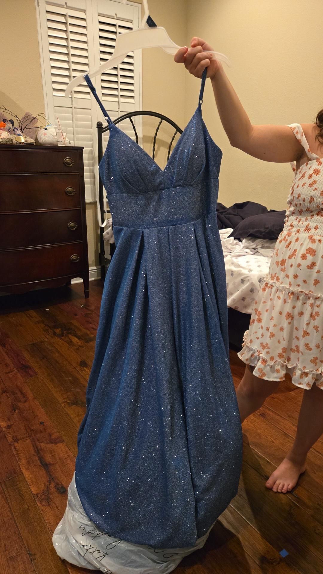 Blue Sparkly Prom Dress