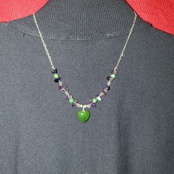 Handmade Sterling Silver Necklace With Gemstones
