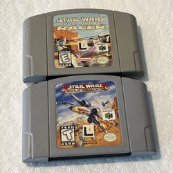 Star Wars: Rogue Squadron & Episode 1 Racer Nintendo 64 N64 Carts Only Tested