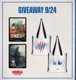 LA Dodgers Godzilla Holographic Promo Cards Set of 2