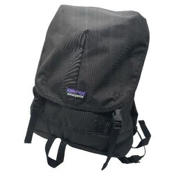 Patagonia Bain Backpack Company Logo Black Large Square Top Durable Rucksack