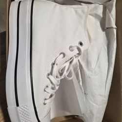 White Platform Converse 